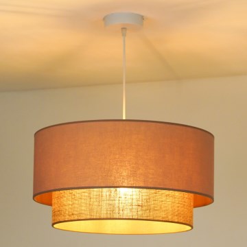 Duolla - Luster na sajli BOHO 1xE27/15W/230V pr. 45 cm bež/braon