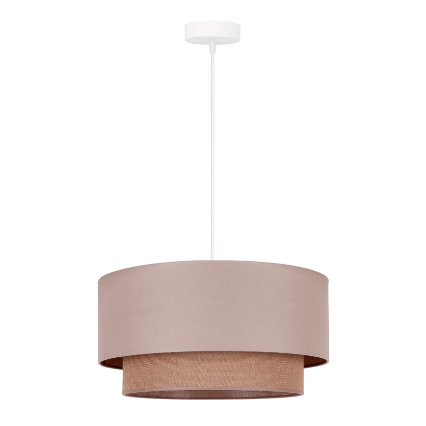 Duolla - Luster na sajli BOHO 1xE27/15W/230V pr. 45 cm bež/braon