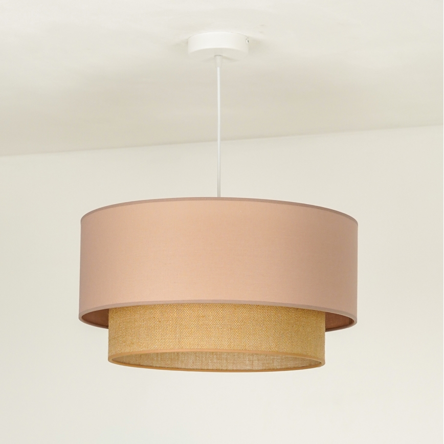 Duolla - Luster na sajli BOHO 1xE27/15W/230V pr. 45 cm bež/braon