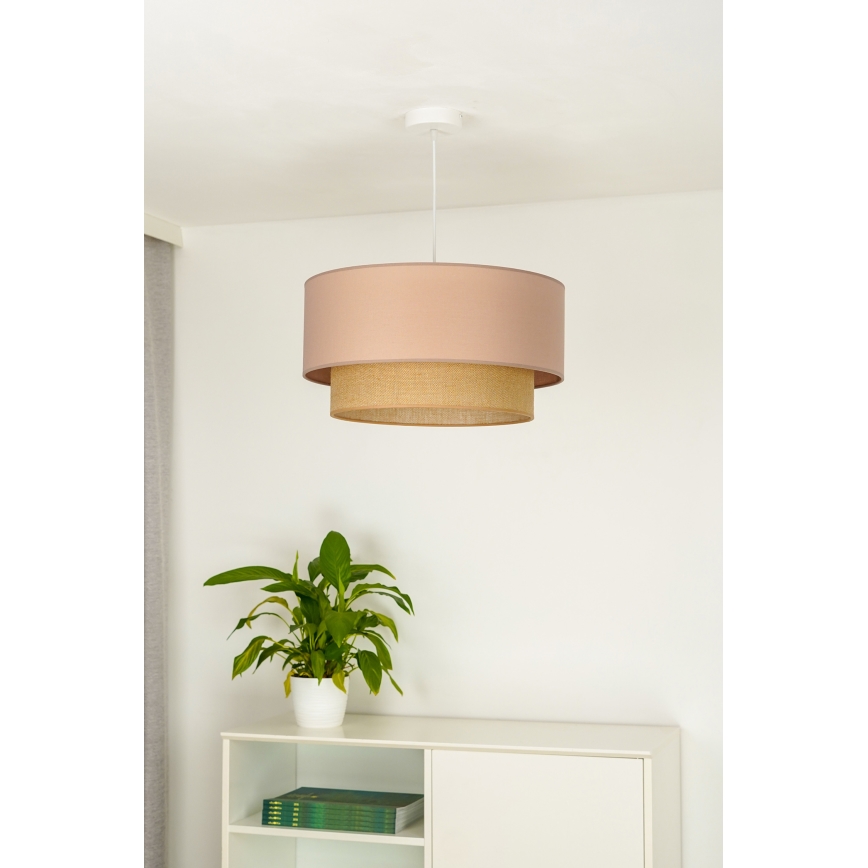 Duolla - Luster na sajli BOHO 1xE27/15W/230V pr. 45 cm bež/braon