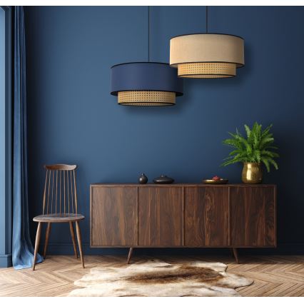 Duolla - Luster na sajli BOHO 1xE27/15W/230V pr. 45 cm bež/ratan