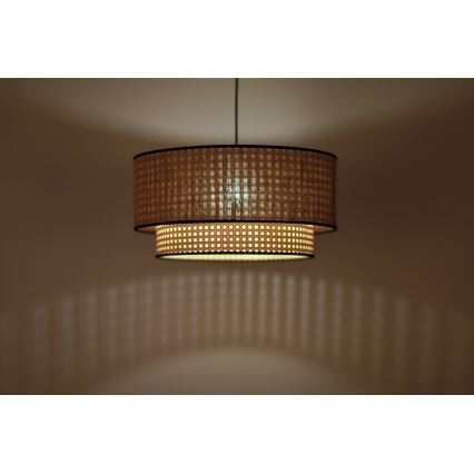 Duolla - Luster na sajli BOHO 1xE27/15W/230V pr. 45 cm bež/ratan
