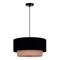 Duolla - Luster na sajli BOHO 1xE27/15W/230V pr. 45 cm crno/braon