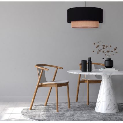 Duolla - Luster na sajli BOHO 1xE27/15W/230V pr. 45 cm crno/braon