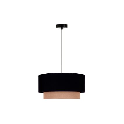Duolla - Luster na sajli BOHO 1xE27/15W/230V pr. 45 cm crno/braon