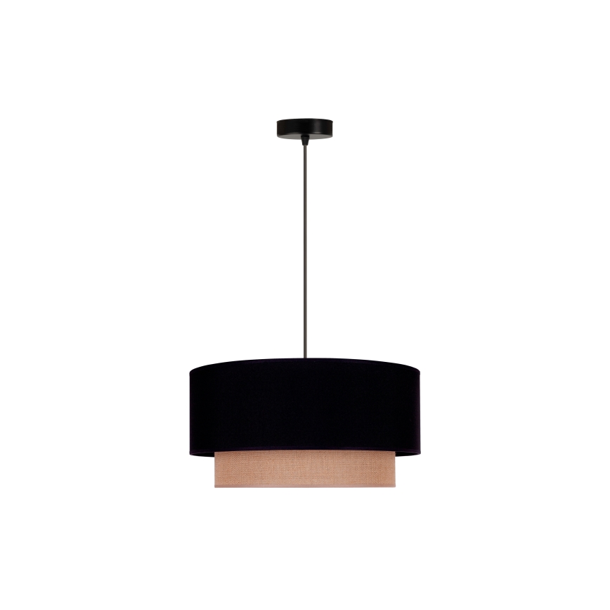 Duolla - Luster na sajli BOHO 1xE27/15W/230V pr. 45 cm crno/braon