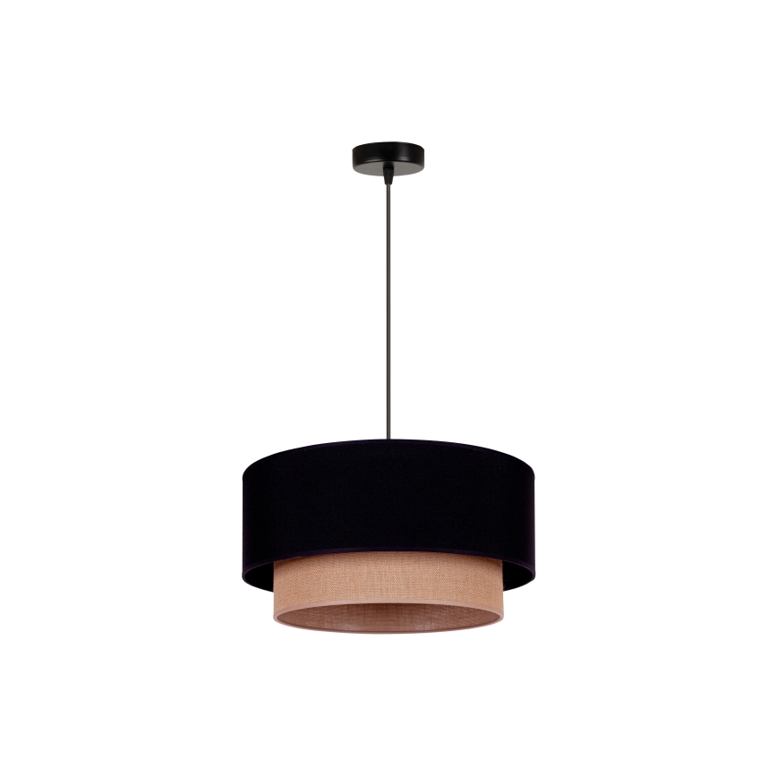 Duolla - Luster na sajli BOHO 1xE27/15W/230V pr. 45 cm crno/braon