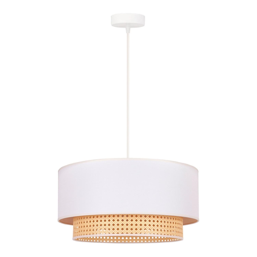 Duolla - Luster na sajli BOHO 1xE27/15W/230V pr. 45 cm kremasta/ratan