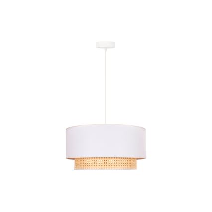 Duolla - Luster na sajli BOHO 1xE27/15W/230V pr. 45 cm kremasta/ratan
