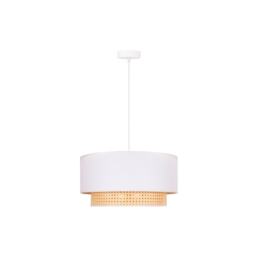 Duolla - Luster na sajli BOHO 1xE27/15W/230V pr. 45 cm kremasta/ratan