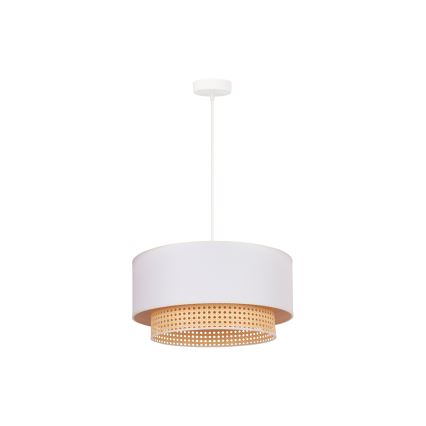 Duolla - Luster na sajli BOHO 1xE27/15W/230V pr. 45 cm kremasta/ratan