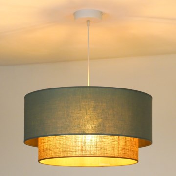 Duolla - Luster na sajli BOHO 1xE27/15W/230V pr. 45 cm zelena/braon