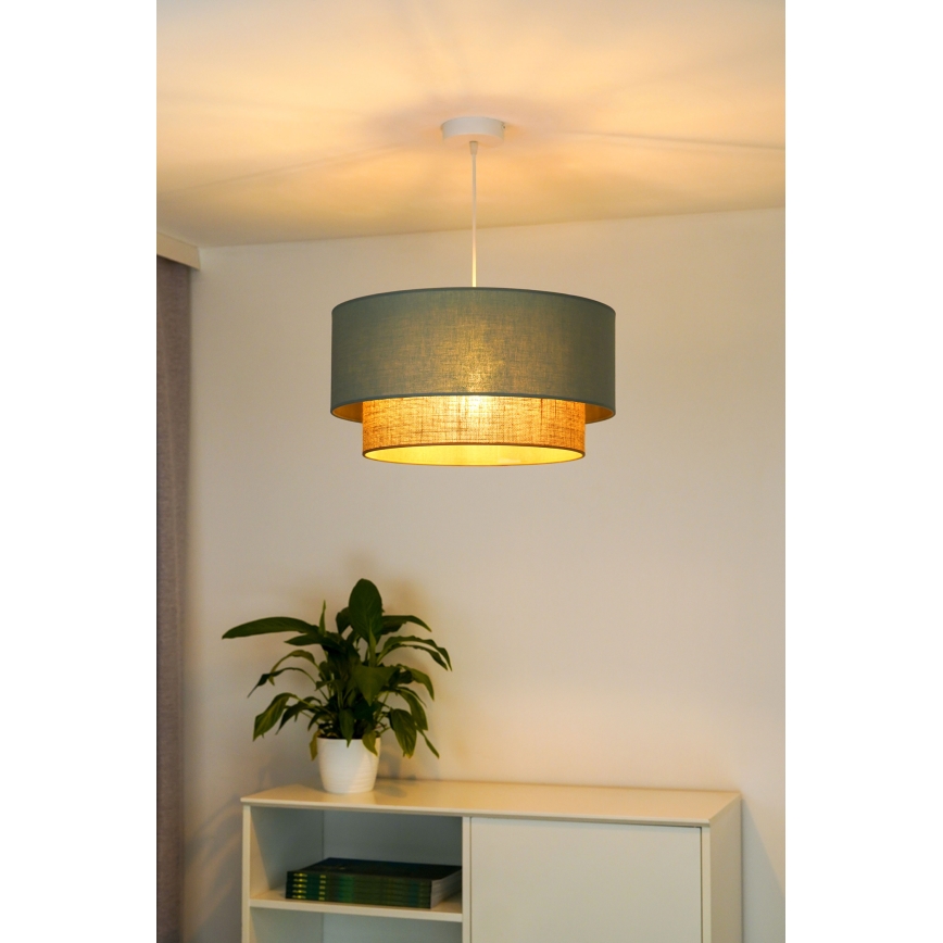 Duolla - Luster na sajli BOHO 1xE27/15W/230V pr. 45 cm zelena/braon
