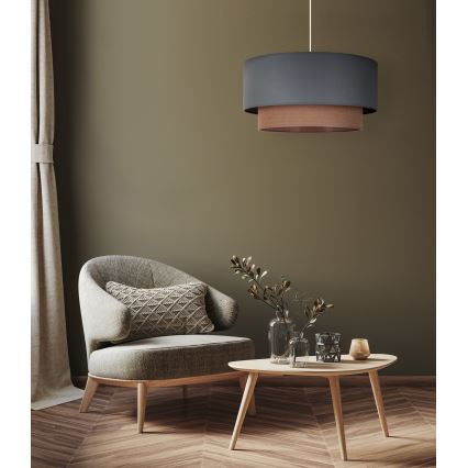 Duolla - Luster na sajli BOHO 1xE27/15W/230V pr. 45 cm zelena/braon