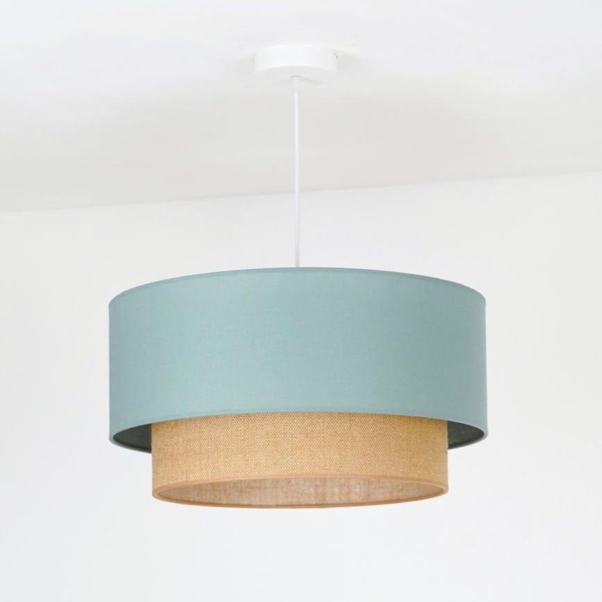 Duolla - Luster na sajli BOHO 1xE27/15W/230V pr. 45 cm zelena/braon