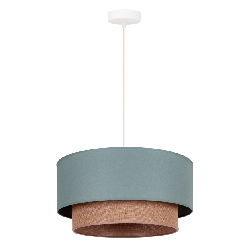 Duolla - Luster na sajli BOHO 1xE27/15W/230V pr. 45 cm zelena/braon
