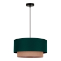 Duolla - Luster na sajli BOHO 1xE27/15W/230V pr. 45 cm zelena/braon