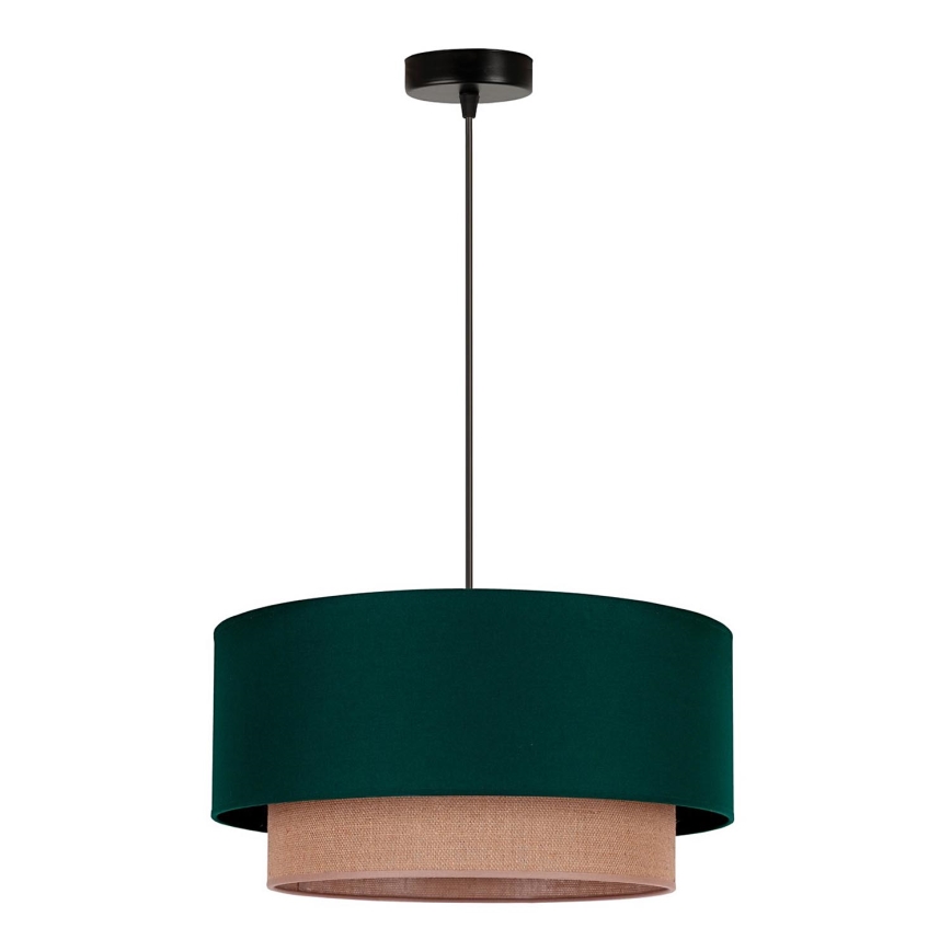 Duolla - Luster na sajli BOHO 1xE27/15W/230V pr. 45 cm zelena/braon
