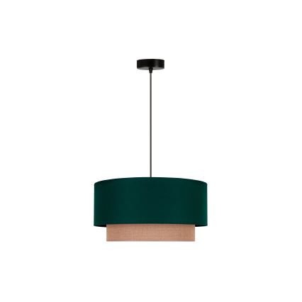 Duolla - Luster na sajli BOHO 1xE27/15W/230V pr. 45 cm zelena/braon