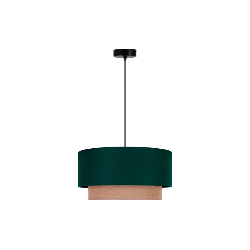 Duolla - Luster na sajli BOHO 1xE27/15W/230V pr. 45 cm zelena/braon