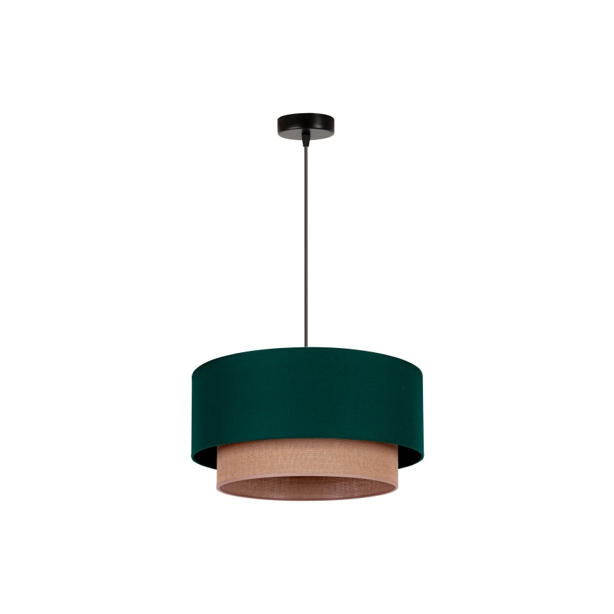 Duolla - Luster na sajli BOHO 1xE27/15W/230V pr. 45 cm zelena/braon