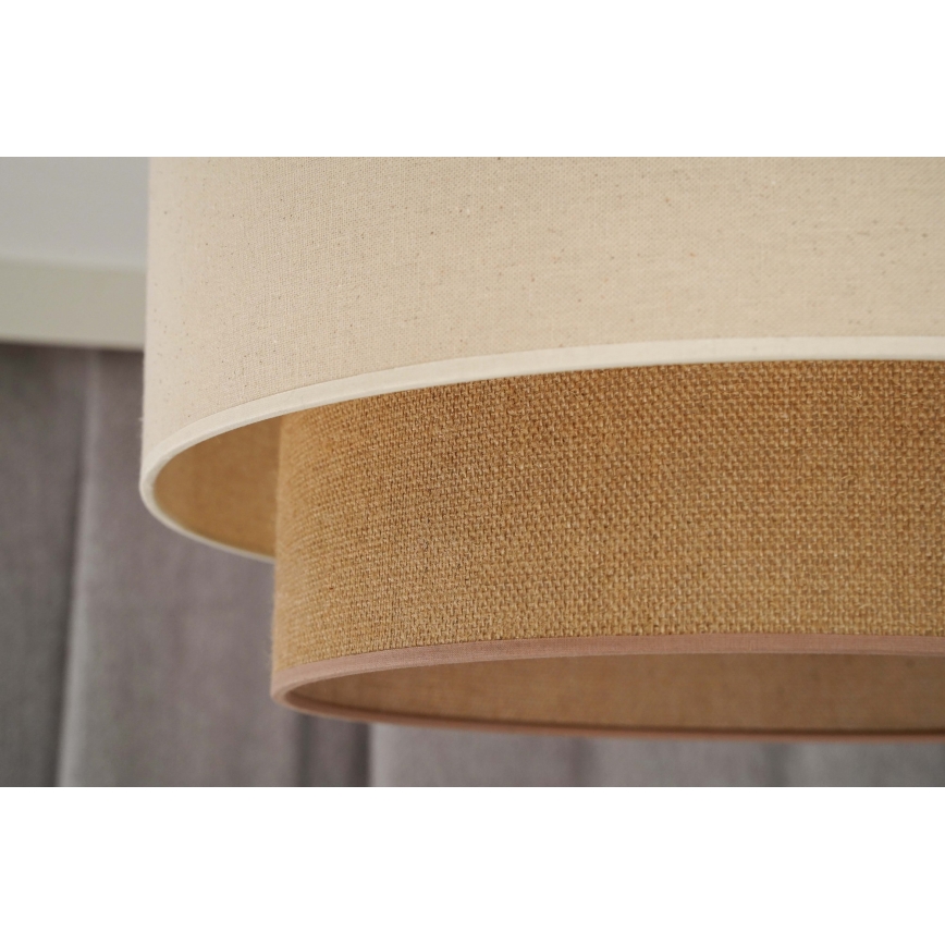 Duolla - Luster na sajli BOHO 1xE27/15W/230V pr. 60 cm bež/braon