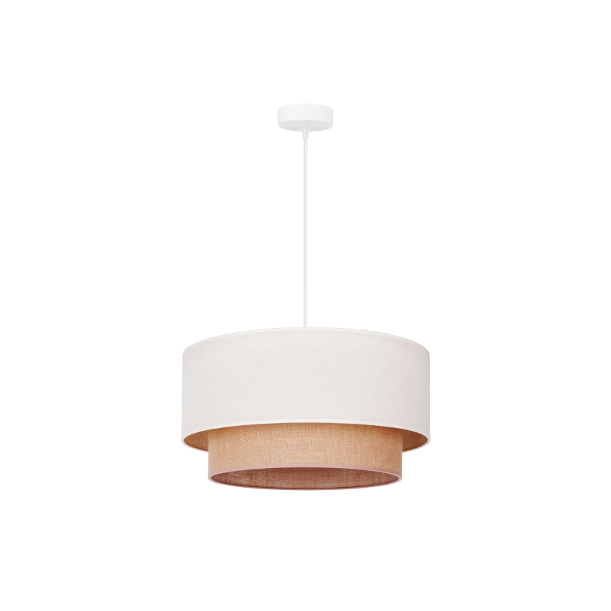 Duolla - Luster na sajli BOHO 1xE27/15W/230V pr. 60 cm bež/braon