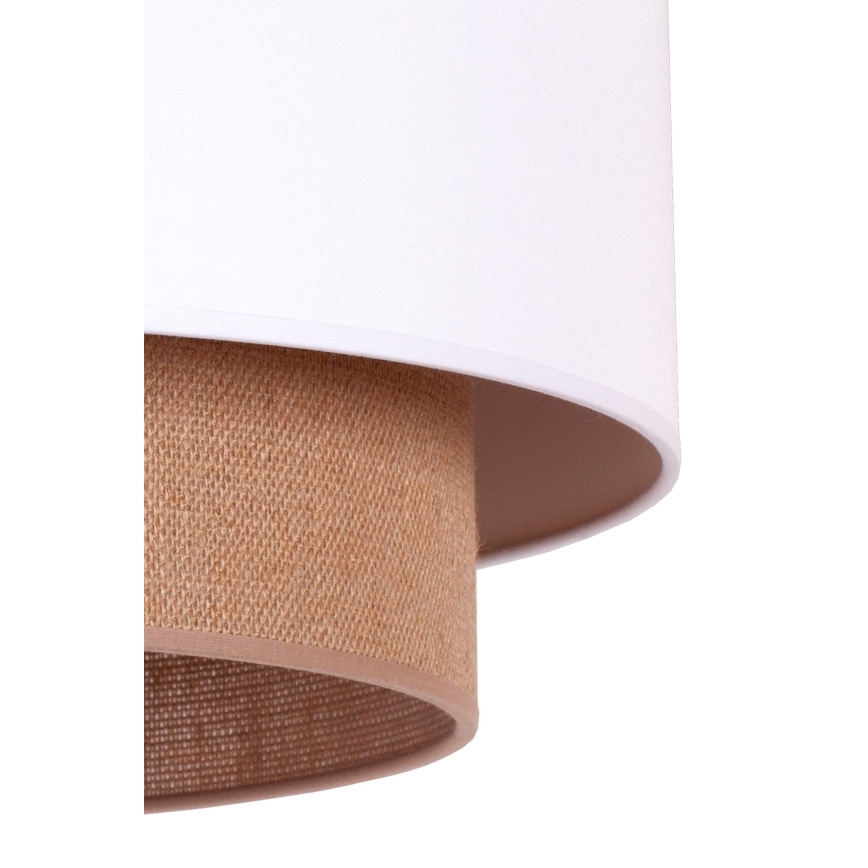 Duolla - Luster na sajli BOHO 1xE27/15W/230V prečnik 45 cm bela/smeđa