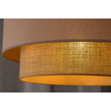 Duolla - Luster na sajli BOHO 1xE27/15W/230V prečnik 45 cm bež/braon