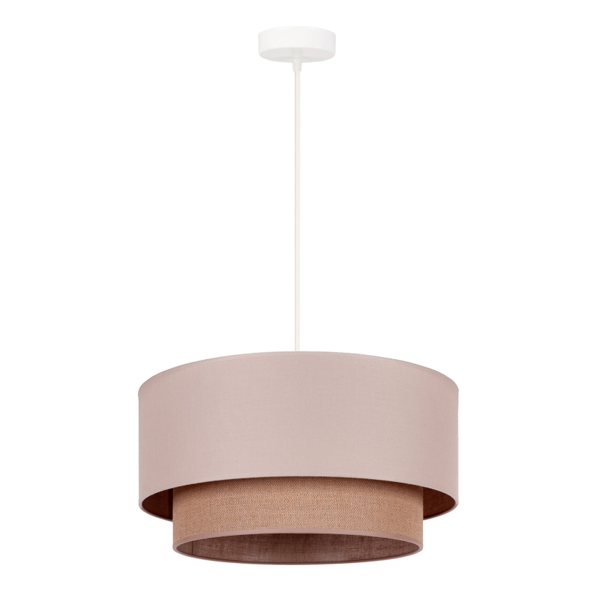 Duolla - Luster na sajli BOHO 1xE27/15W/230V prečnik 45 cm bež/braon