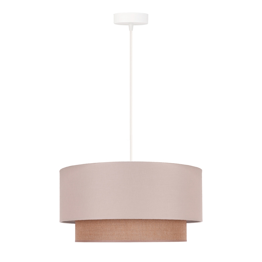 Duolla - Luster na sajli BOHO 1xE27/15W/230V prečnik 45 cm bež/braon