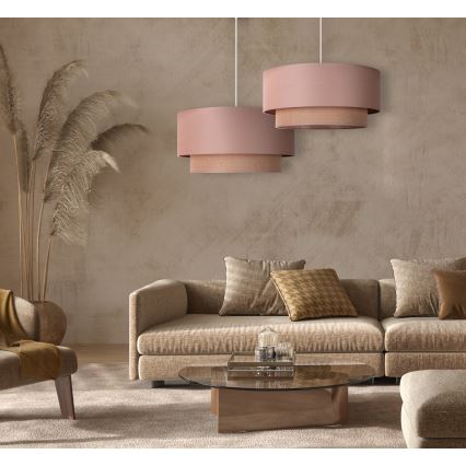 Duolla - Luster na sajli BOHO 1xE27/15W/230V prečnik 45 cm bež/braon