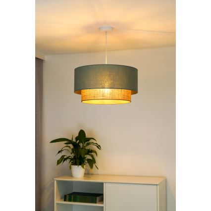 Duolla - Luster na sajli BOHO 1xE27/15W/230V prečnika 45 cm zelena/braon