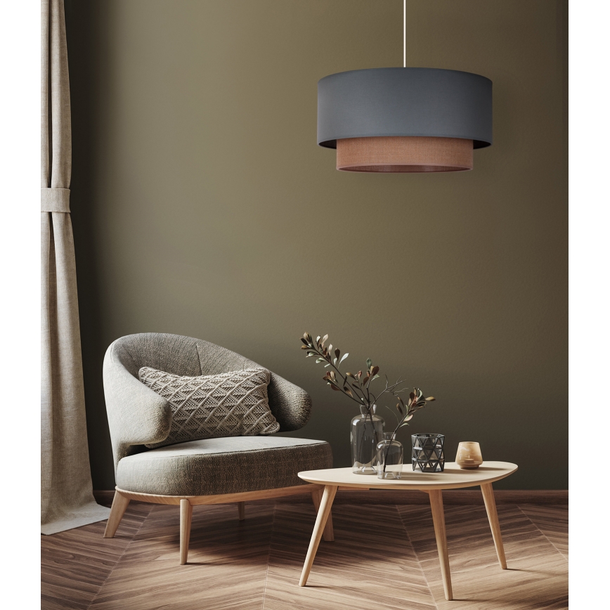 Duolla - Luster na sajli BOHO 1xE27/15W/230V prečnika 45 cm zelena/braon