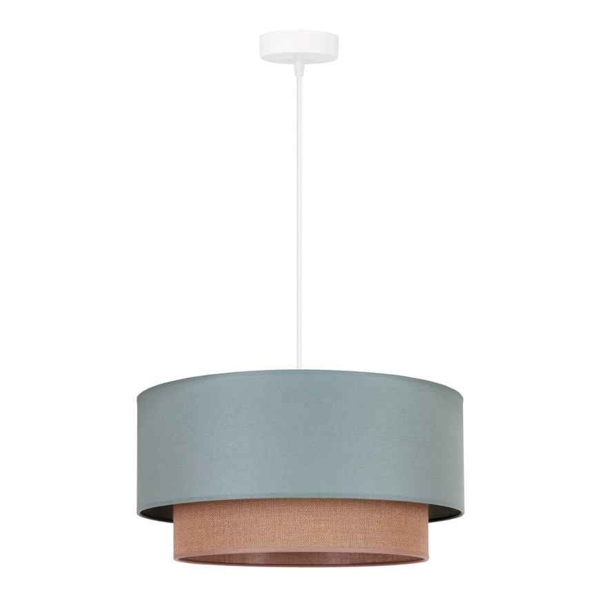 Duolla - Luster na sajli BOHO 1xE27/15W/230V prečnika 45 cm zelena/braon