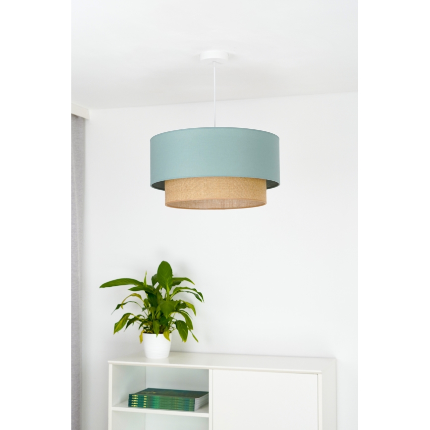 Duolla - Luster na sajli BOHO 1xE27/15W/230V prečnika 45 cm zelena/braon