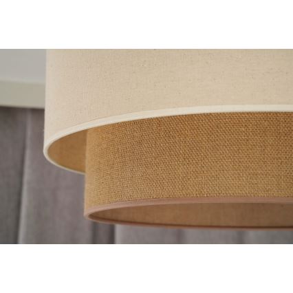 Duolla - Luster na sajli BOHO 1xE27/15W/230V prečnika 60 cm bež/braon