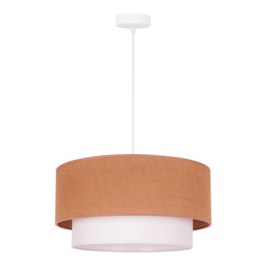 Duolla - Luster na sajli BOHO 1xE27/40W/230V pr. 45 cm bež/bela