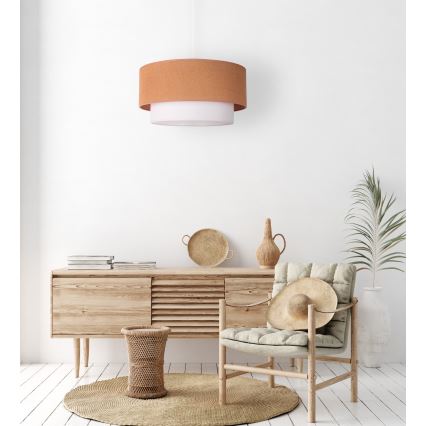 Duolla - Luster na sajli BOHO 1xE27/40W/230V pr. 45 cm bež/bela