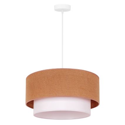 Duolla - Luster na sajli BOHO 1xE27/40W/230V pr. 45 cm bež/bela