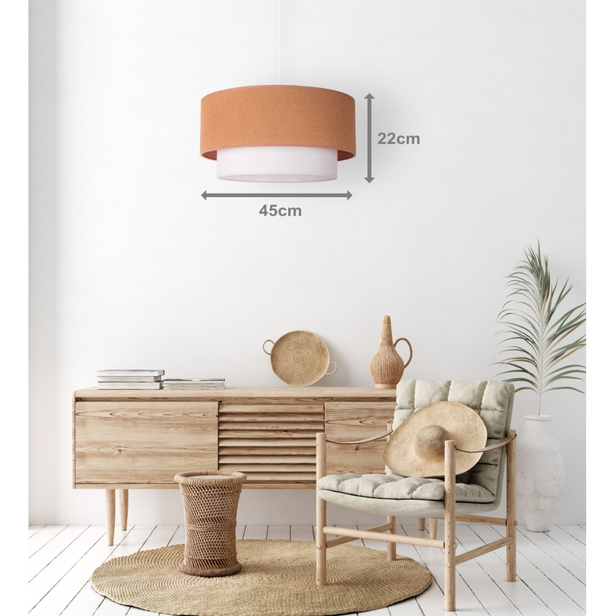 Duolla - Luster na sajli BOHO 1xE27/40W/230V pr. 45 cm bež/bela