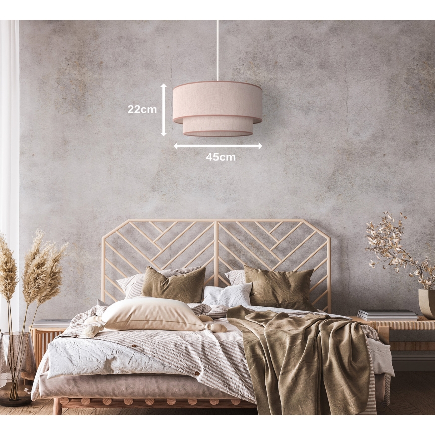 Duolla - Luster na sajli BOHO 1xE27/40W/230V pr. 45 cm bež