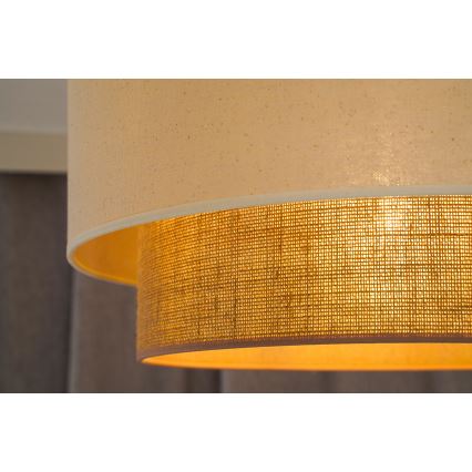 Duolla - Luster na sajli BOHO 1xE27/40W/230V pr. 45 cm kremasta/braon