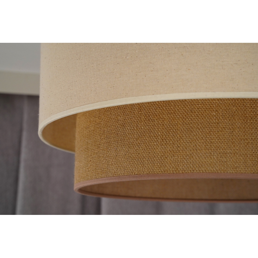 Duolla - Luster na sajli BOHO 1xE27/40W/230V pr. 45 cm kremasta/braon