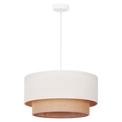 Duolla - Luster na sajli BOHO 1xE27/40W/230V pr. 45 cm kremasta/braon