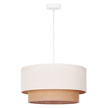 Duolla - Luster na sajli BOHO 1xE27/40W/230V pr. 45 cm kremasta/braon