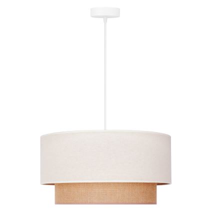 Duolla - Luster na sajli BOHO 1xE27/40W/230V pr. 45 cm kremasta/braon