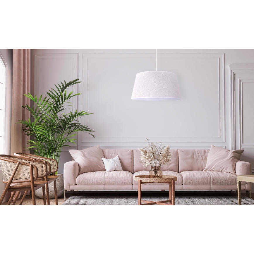 Duolla - Luster na sajli BOUCLE 1xE27/15W/230V pr. 50 cm bela