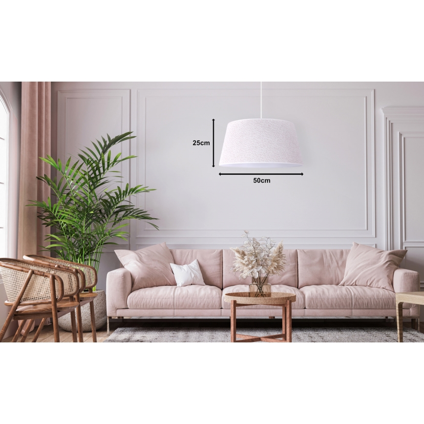 Duolla - Luster na sajli BOUCLE 1xE27/15W/230V pr. 50 cm bela
