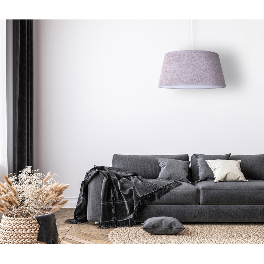 Duolla - Luster na sajli BOUCLE 1xE27/15W/230V pr. 50 cm sivo